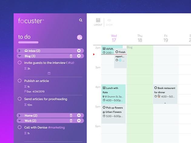 Focuster Productivity App: Lifetime Subscription | StackSocial